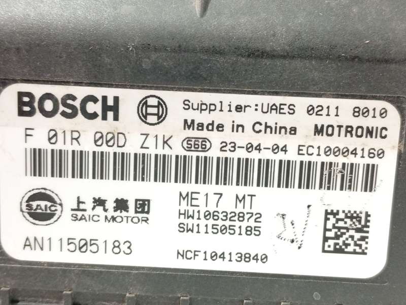 Recambio de centralita motor uce para mg zs suv (azs1) 1.5 vti referencia OEM IAM 11505183 AN11505183 F01R00DZ1K 3