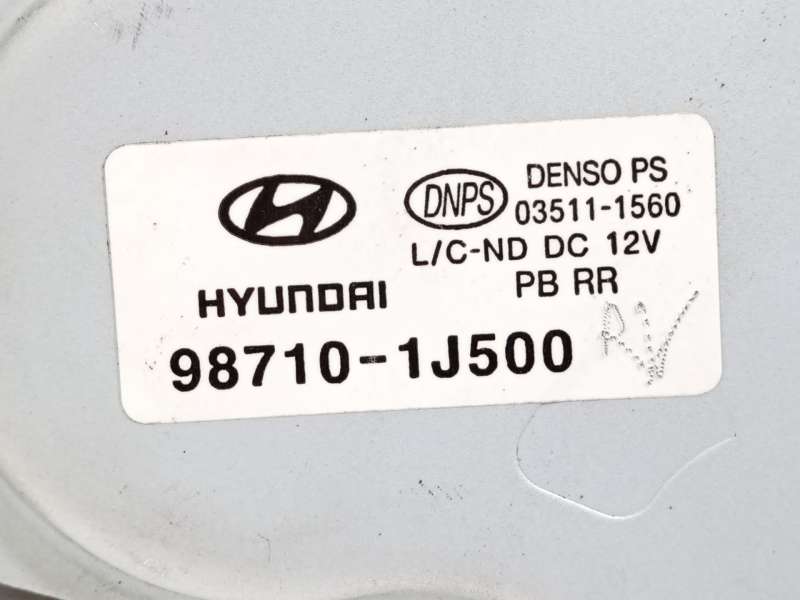 Recambio de motor limpia trasero para hyundai i20 i (pb, pbt) 1.2 referencia OEM IAM 987101J500 - Gris 4