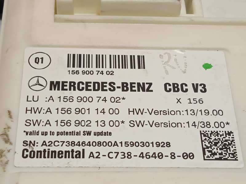 Recambio de modulo electronico para mercedes-benz clase gla (w156) gla 250 4-matic (156.946) referencia OEM IAM A1569007402 A156 - Negro 4
