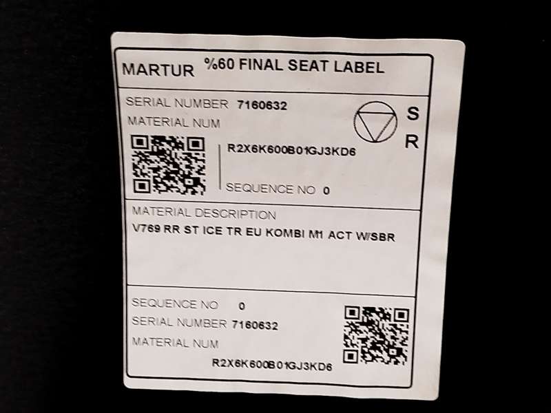 Recambio de juego asientos completo para ford tourneo courier 1.0 ecoboost referencia OEM IAM NOREF - Plata 6
