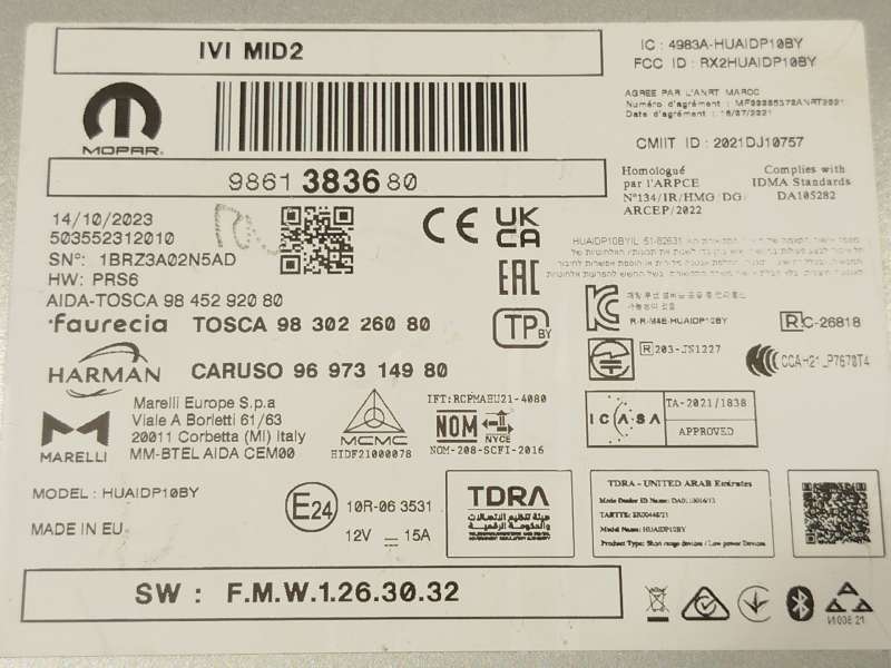 Recambio de sistema audio / radio cd para jeep avenger referencia OEM IAM 9861383680 - Negro 5
