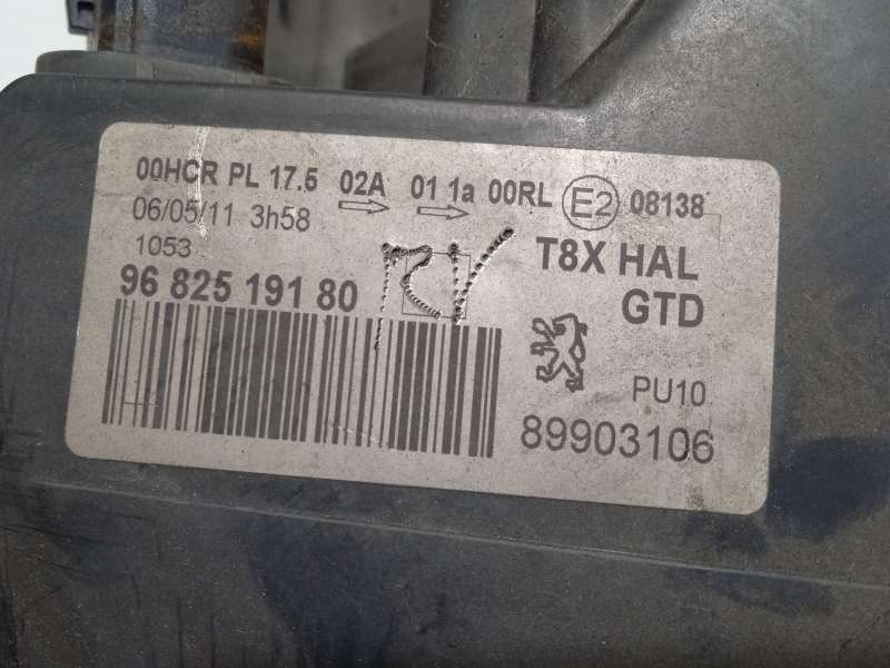 Recambio de faro izquierdo para peugeot 5008 (0u_, 0e_) 1.6 16v referencia OEM IAM 9682519180 6208N9 89903106 - Gris 6