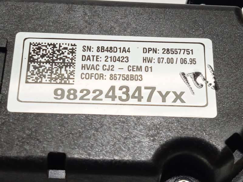 Recambio de mando climatizador para opel grandland x referencia OEM IAM 98224347YX  28557751 - Blanco 6