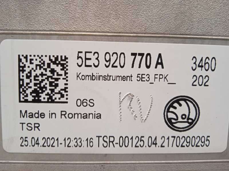 Recambio de cuadro instrumentos para skoda octavia lim. (nx3) 2.0 tdi referencia OEM IAM 5E3920770A - Negro 6
