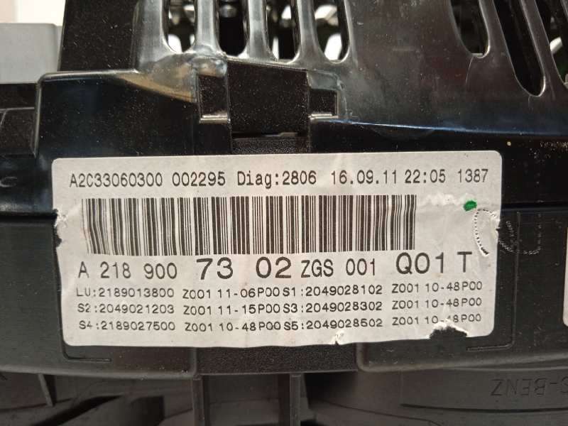 Recambio de cuadro instrumentos para mercedes-benz clase cls (w218) cls 250 cdi be (218.303) referencia OEM IAM A2189007302  218 7