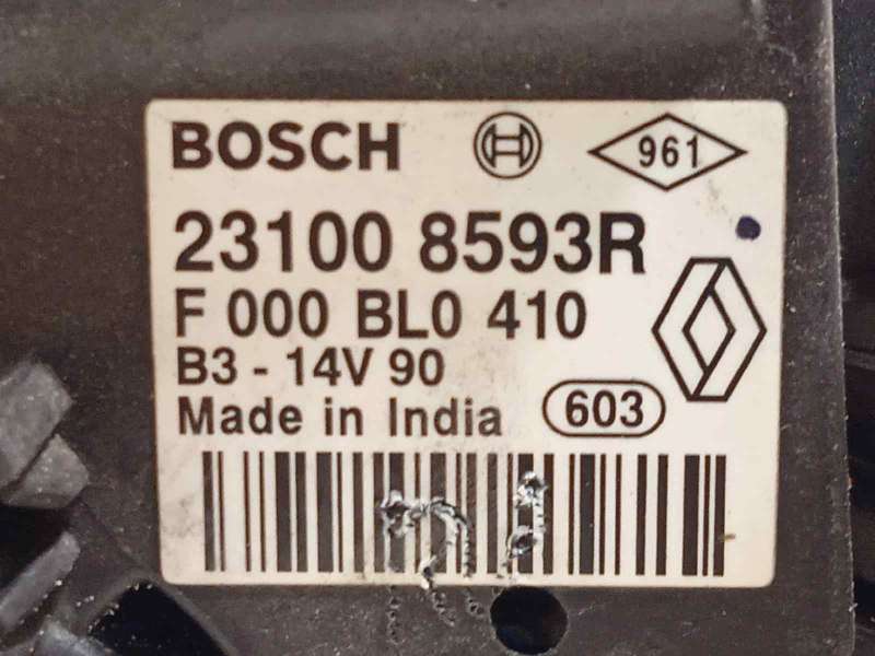 Recambio de alternador para renault captur dynamique referencia OEM IAM 231008593R  F000BL0410 4