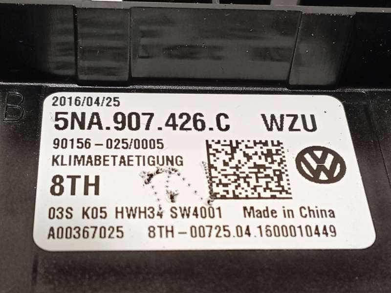 Recambio de mando climatizador para volkswagen tiguan (ad1, ax1) 2.0 tdi referencia OEM IAM 5NA907426CWZU 6