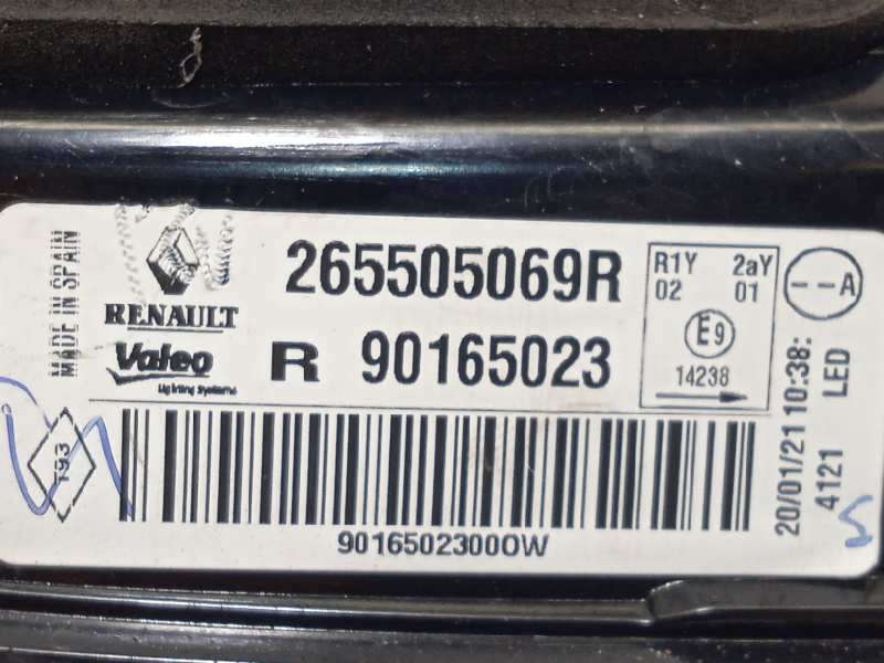 Recambio de piloto trasero derecho interior para renault kadjar 1.3 tce referencia OEM IAM 265505069R  90165023 - Blanco 4