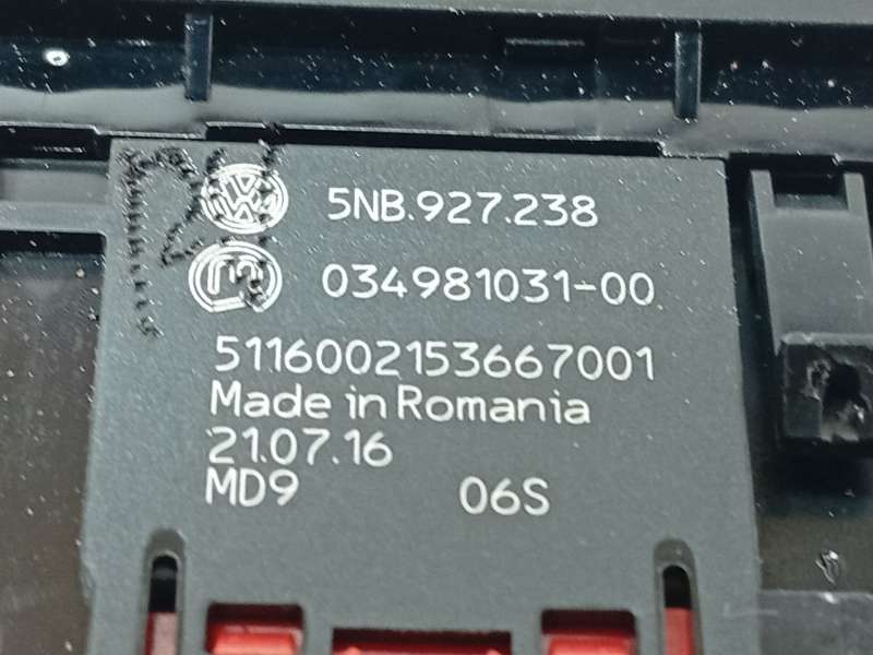 Recambio de mando multifuncion para volkswagen tiguan (ad1, ax1) 2.0 tdi referencia OEM IAM 5NB927238WZU 3