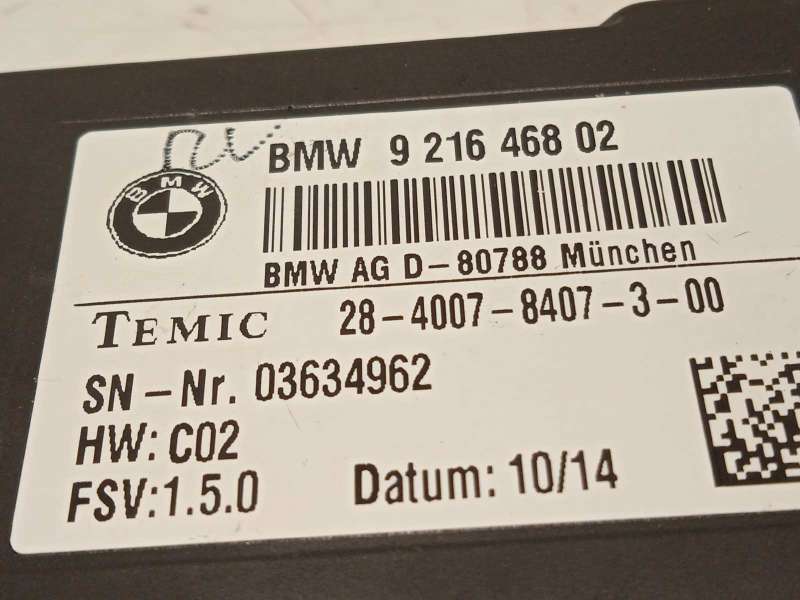 Recambio de modulo electronico para bmw serie 4 coupe (f32) 420d referencia OEM IAM 9216468 - Negro 4