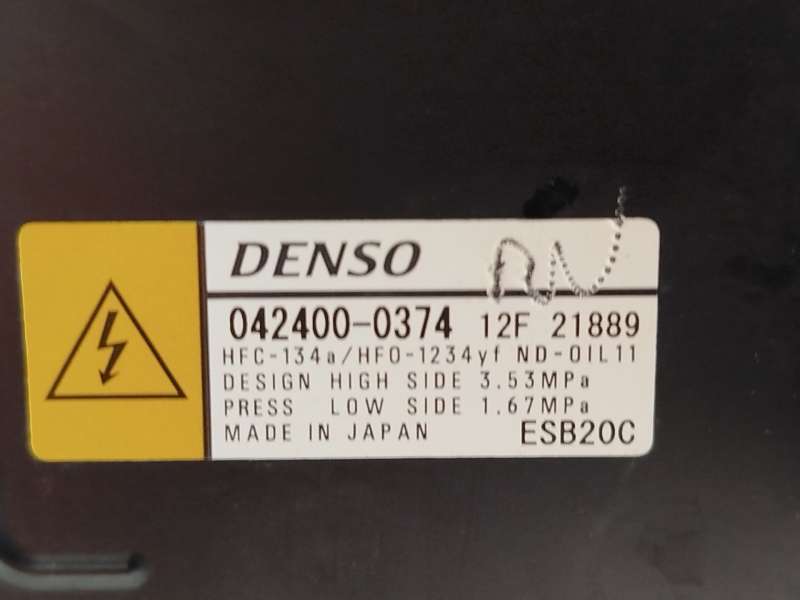 Recambio de compresor aire acondicionado para toyota c-hr (_x1_) 1.8 hybrid (zyx10_, zyx11_) referencia OEM IAM 0424000374 88370 - Plata 7