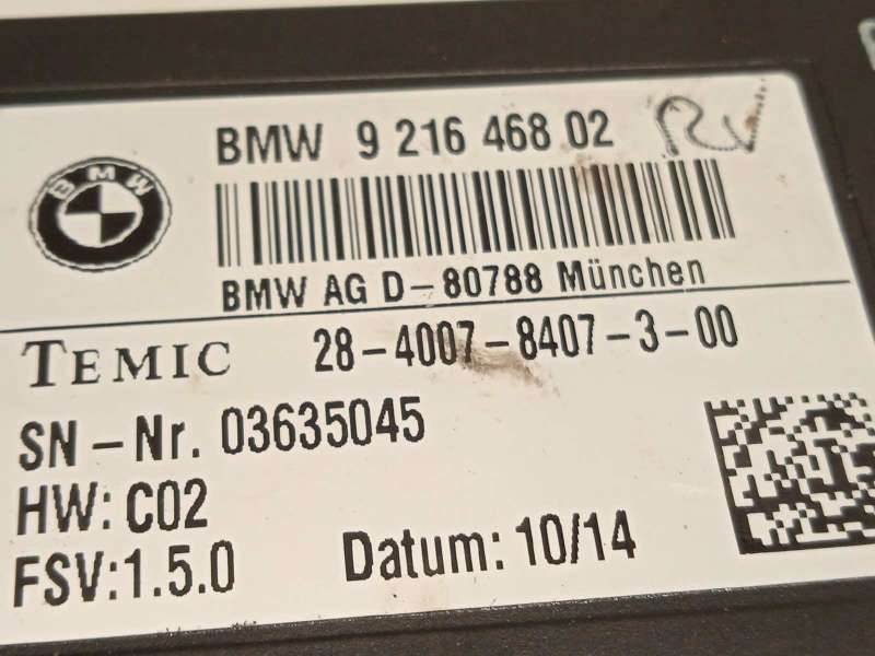 Recambio de modulo electronico para bmw serie 4 coupe (f32) 420d referencia OEM IAM 9216468 - Negro 4