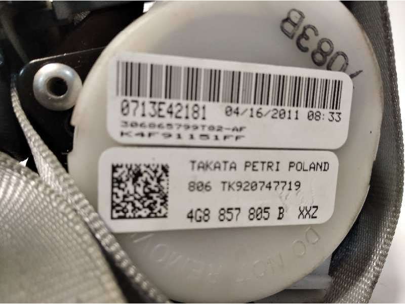 Recambio de cinturon seguridad trasero derecho para audi a6 lim. (4g2) 3.0 tdi referencia OEM IAM 4G8857805B - Verde 3