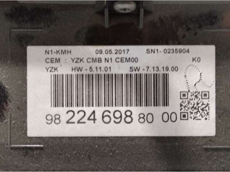 Recambio de cuadro instrumentos para peugeot expert furgón pro standard referencia OEM IAM 9822469880 - Blanco 6