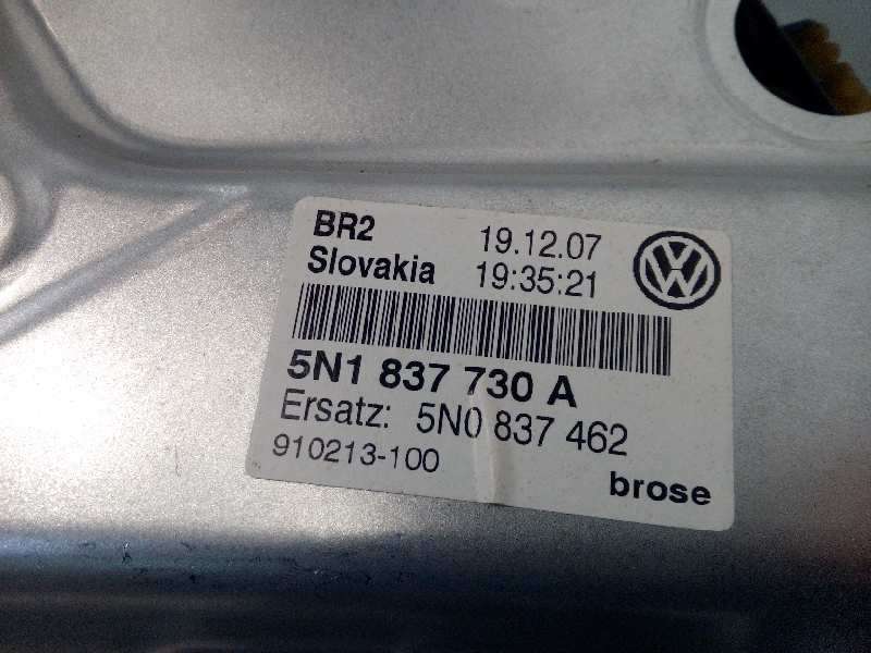 Recambio de elevalunas delantero derecho para volkswagen tiguan (5n1) 2.0 tdi referencia OEM IAM 5N1837730  5N0837462 - Negro 4