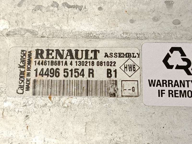 Recambio de intercooler para renault captur i (j5_, h5_) 1.2 tce 120 referencia OEM IAM 144965154R - Azul 6