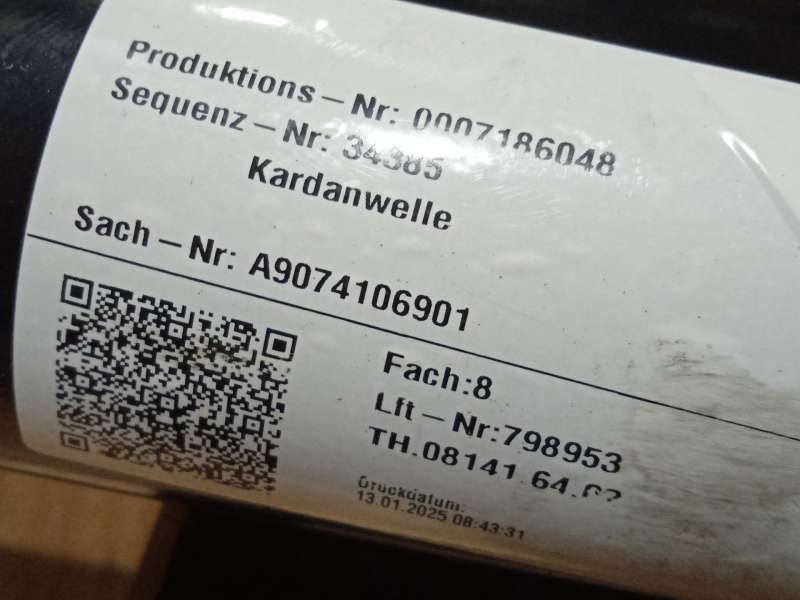 Recambio de transmision central para mercedes-benz sprinter 4-t furgoneta (b907, b910) 419 cdi rwd (907.643, 907.645, 907.647) r 9