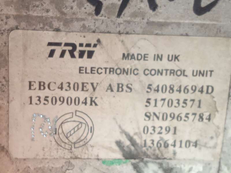 Recambio de abs para lancia ypsilon (101) 1.2 8v referencia OEM IAM 54084694D 13509004K 51703571 5