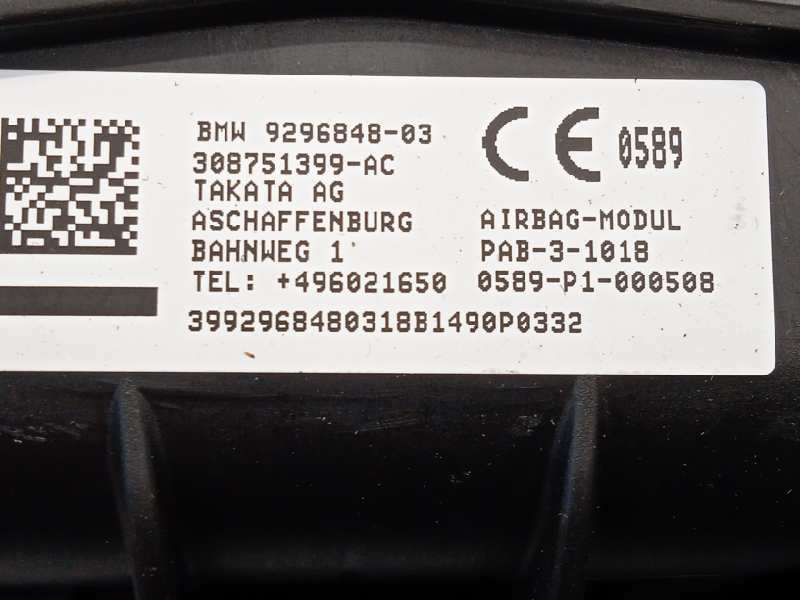 Recambio de kit airbag para bmw serie x1 (f48) sdrive18d referencia OEM IAM 51456969852 72129872988 72129296848 6