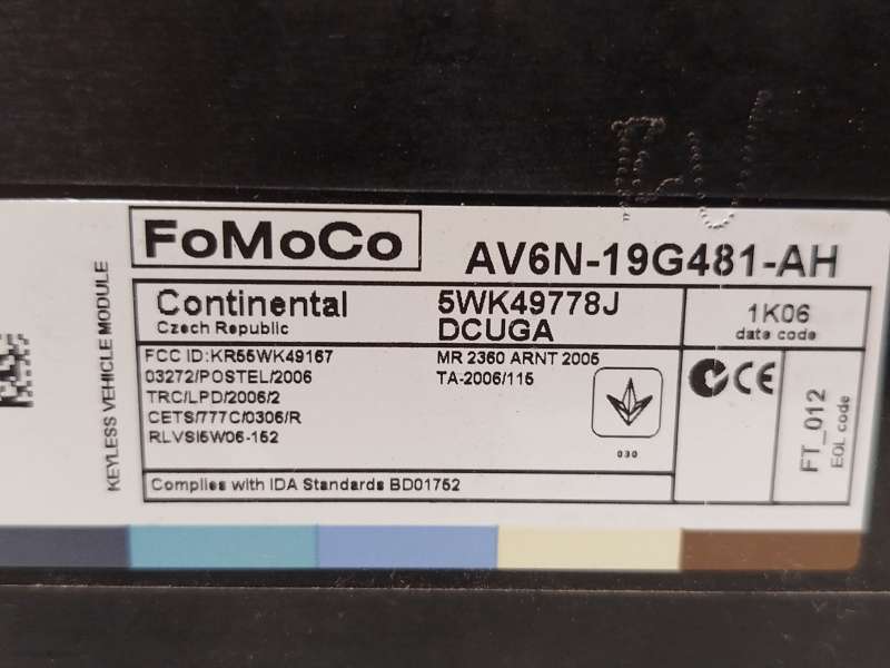 Recambio de centralita confort para ford c-max ii (dxa/cb7, dxa/ceu) 1.6 ecoboost referencia OEM IAM AV6N19G481AH 1829420 5WK497 - Gris 4