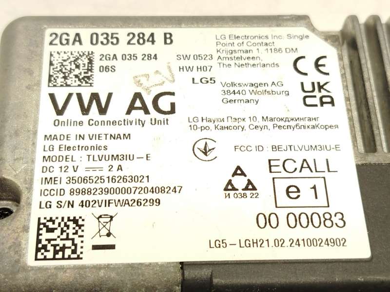 Recambio de modulo electronico para seat arona (kj7, kjp) 1.0 tsi referencia OEM IAM 2GA035284B - Gris 4