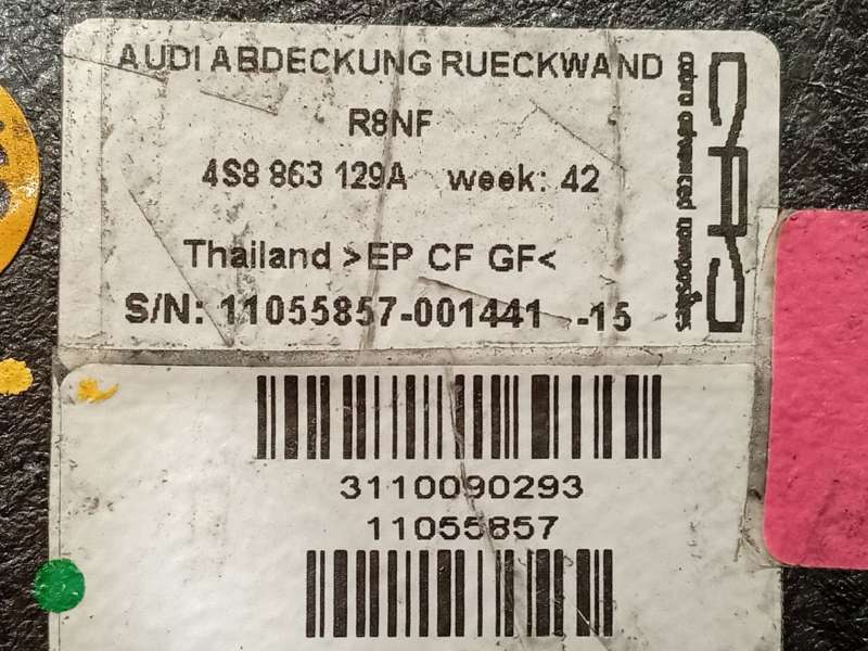 Recambio de moldura para audi r8 (4s3, 4sp) 5.2 fsi quattro referencia OEM IAM 4S8863129A - Amarillo 5