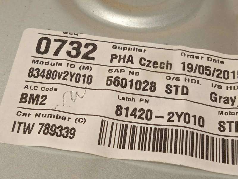Recambio de elevalunas trasero derecho para hyundai ix35 1.6 cat referencia OEM IAM 834802Y010  814202Y010 - Blanco 4