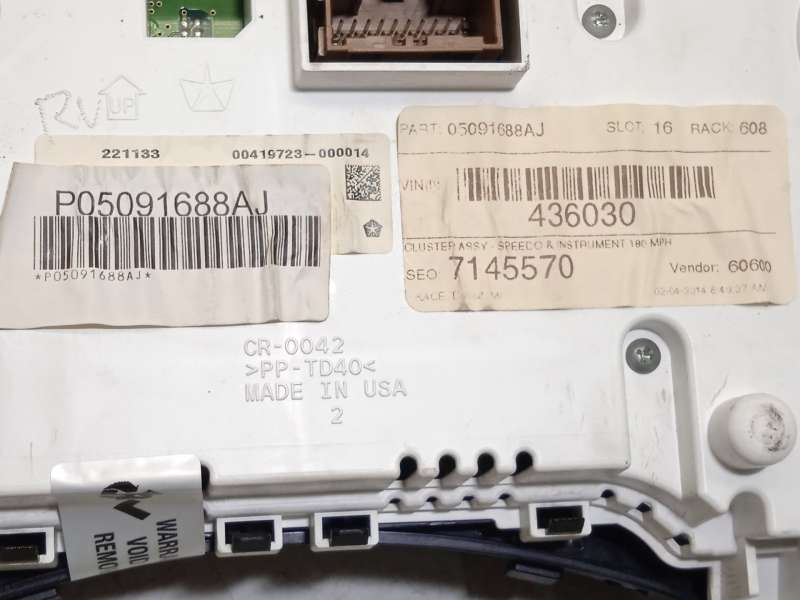 Recambio de cuadro instrumentos para jeep grand cherokee iv (wk, wk2) 3.0 crd v6 4x4 referencia OEM IAM P05091688AJ K05091688AJ 6