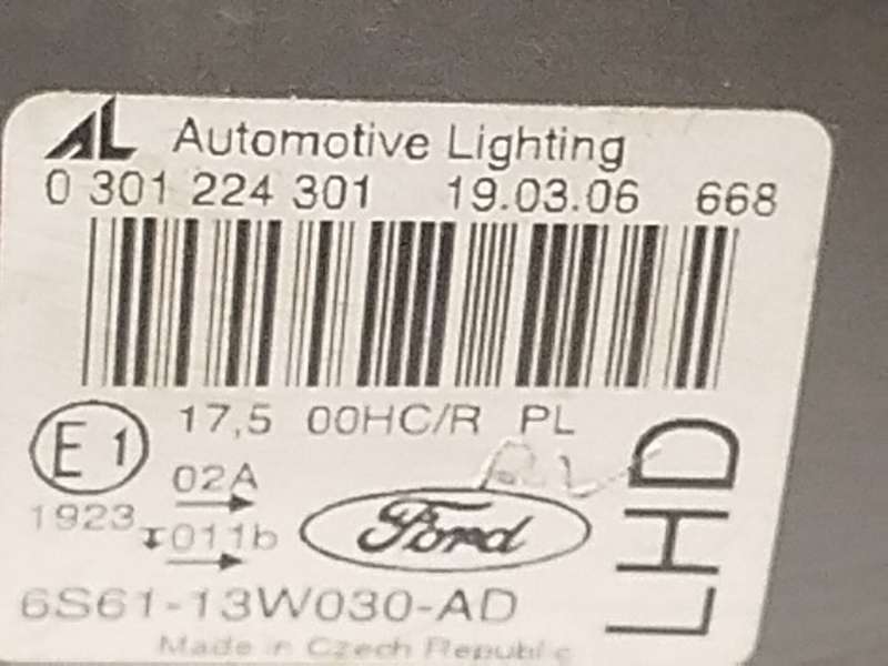 Recambio de faro izquierdo para ford fiesta v (jh_, jd_) 1.3 referencia OEM IAM 6S6113W030AD 1416311 0301224301 - Rojo 5