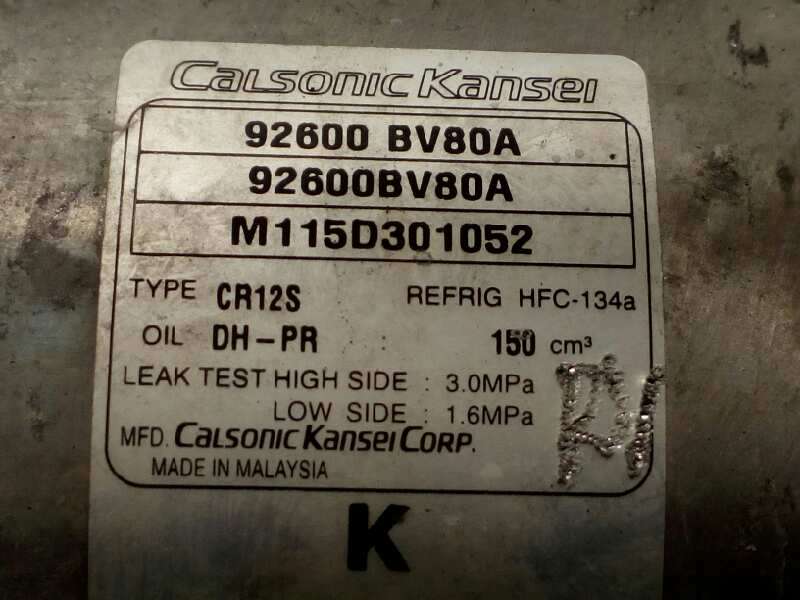 Recambio de compresor aire acondicionado para nissan juke (f15) tekna referencia OEM IAM 92600BV80A  M115D301052 - Gris 4