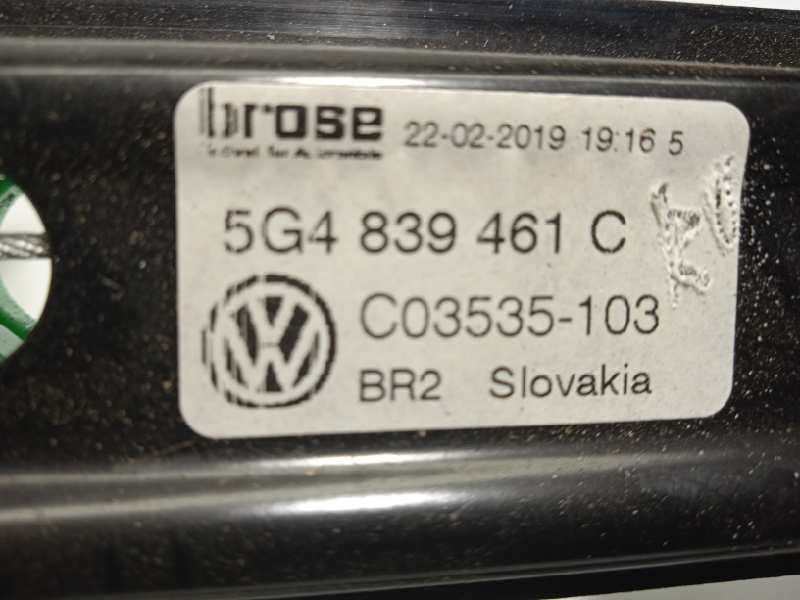 Recambio de elevalunas trasero izquierdo para volkswagen golf vii lim. (bq1) 1.6 tdi referencia OEM IAM 5G4839461C  5Q0959811D - Blanco 6