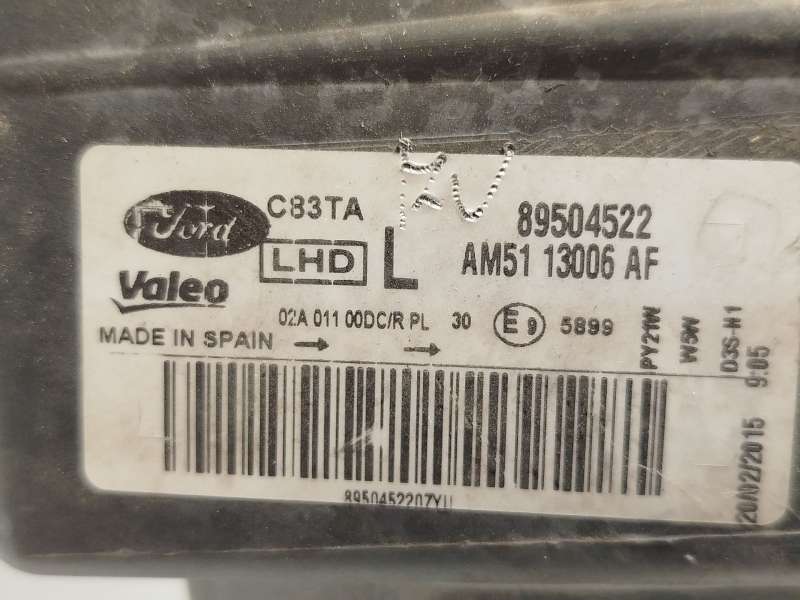 Recambio de faro izquierdo para ford c-max ii (dxa/cb7, dxa/ceu) 1.6 ecoboost referencia OEM IAM AM5113006AF 1801887 89504522 - Gris 6