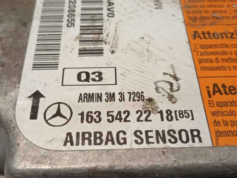 Recambio de centralita airbag para mercedes-benz clase m (w163) 400 cdi (163.128) referencia OEM IAM 1635422218 - Azul 4