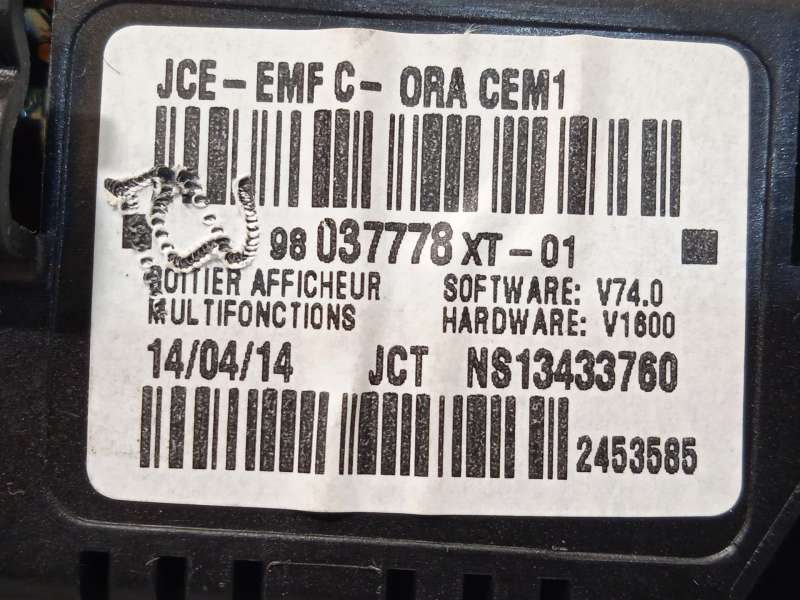 Recambio de pantalla multifuncion para citroën c3 ii (sc_) 1.0 vti 68 referencia OEM IAM 98037778XT 9803399680 NS13433760 - Blanco 6