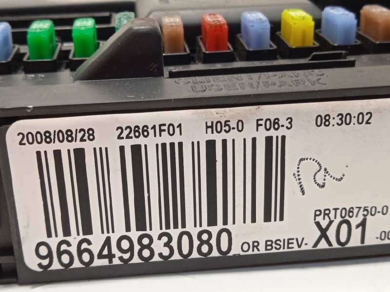 Recambio de caja reles / fusibles para peugeot 207 confort referencia OEM IAM 9664983080 3