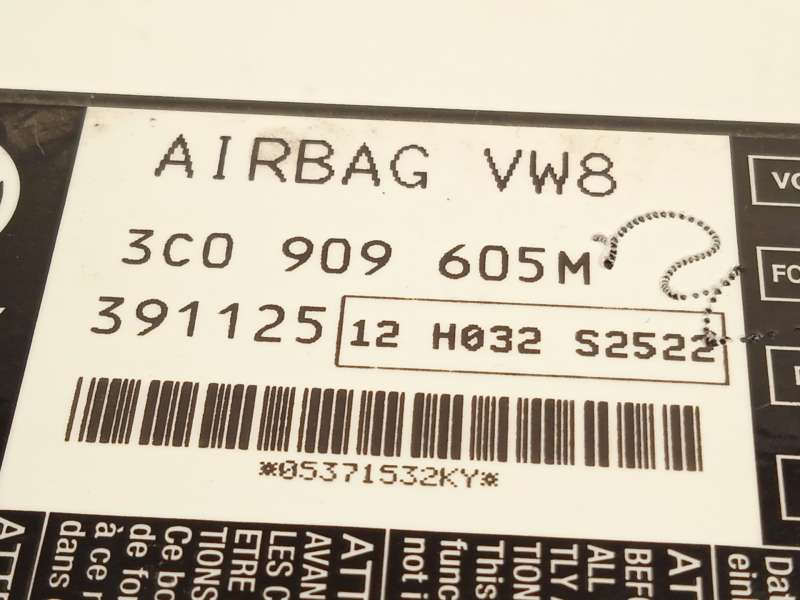 Recambio de centralita airbag para volkswagen passat b6 (3c2) 2.0 tdi 16v referencia OEM IAM 3C0909605M 3C0909605M00B - Negro 4