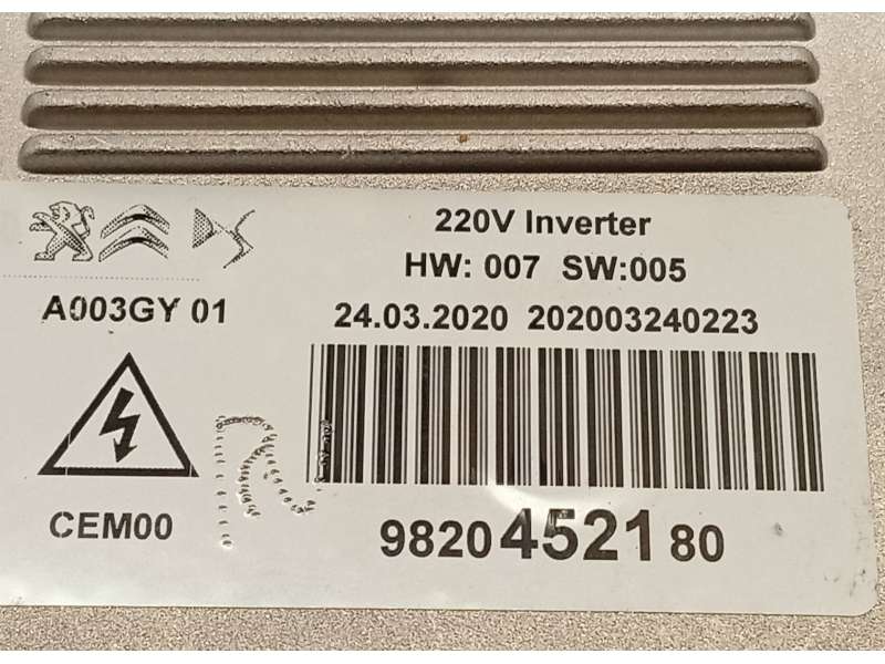 Recambio de convertidor potencia para peugeot rifter 1.5 bluehdi 130 referencia OEM IAM 9820452180 - Gris 6