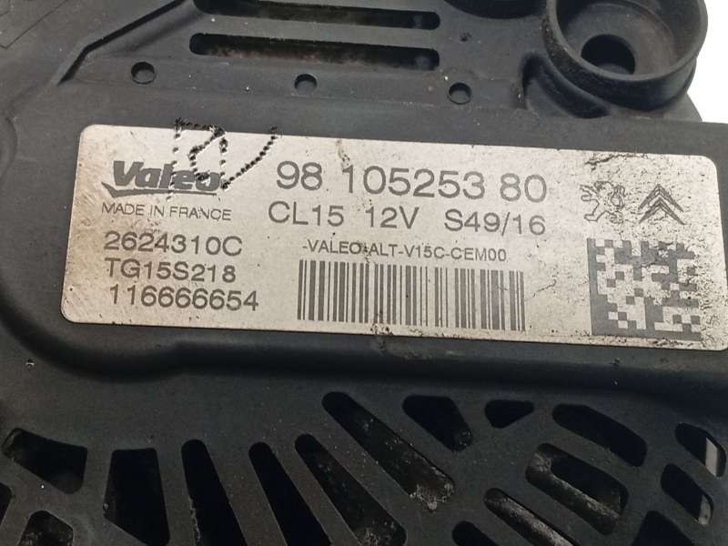 Recambio de alternador para peugeot 308 ii (lb_, lp_, lw_, lh_, l3_) 1.6 bluehdi 120 referencia OEM IAM 9810525380 2624310C TG15 - Blanco 4