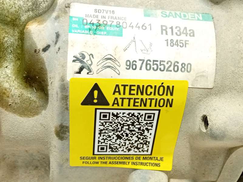 Recambio de compresor aire acondicionado para citroën jumper iii furgoneta 2.2 hdi 130 referencia OEM IAM 9676552680 1845F SD7V1 - Blanco 5