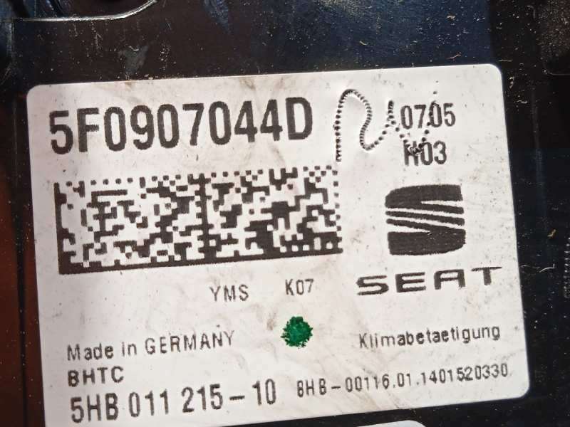 Recambio de mando climatizador para seat leon (5f1) style referencia OEM IAM 5F0907044D 5F0907044DYMS 5HB011215 - Negro 5