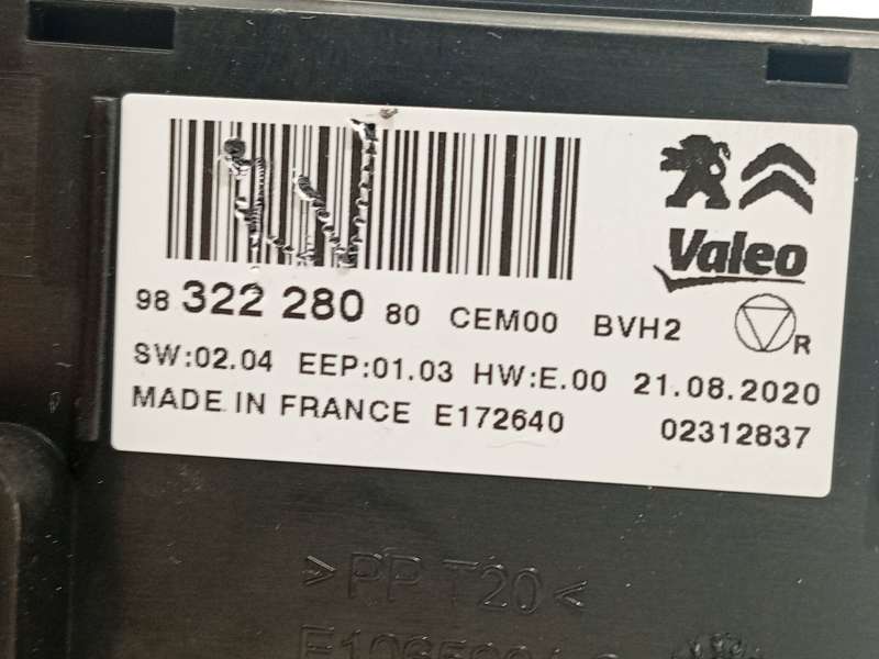 Recambio de modulo electronico para peugeot rifter 1.5 bluehdi 130 referencia OEM IAM 9832228080 - Gris 4