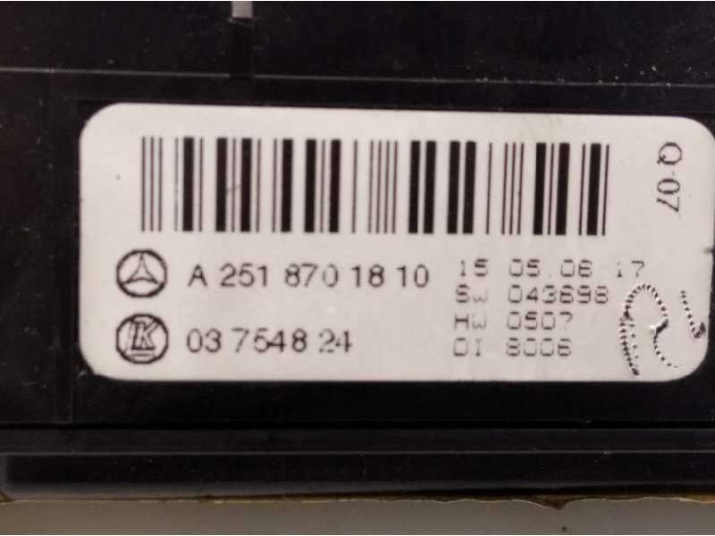 Recambio de mando multifuncion para mercedes-benz clase r (w251) 3.0 cdi cat referencia OEM IAM A2518701810  03754824 5
