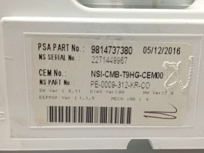 Recambio de cuadro instrumentos para peugeot 308 ii (lb_, lp_, lw_, lh_, l3_) 1.6 bluehdi 120 referencia OEM IAM 9814737380 1614 - Blanco 6