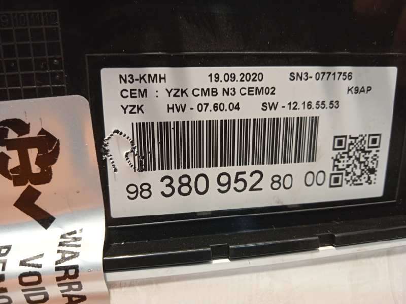 Recambio de cuadro instrumentos para peugeot rifter allure standard referencia OEM IAM 9838095280 4