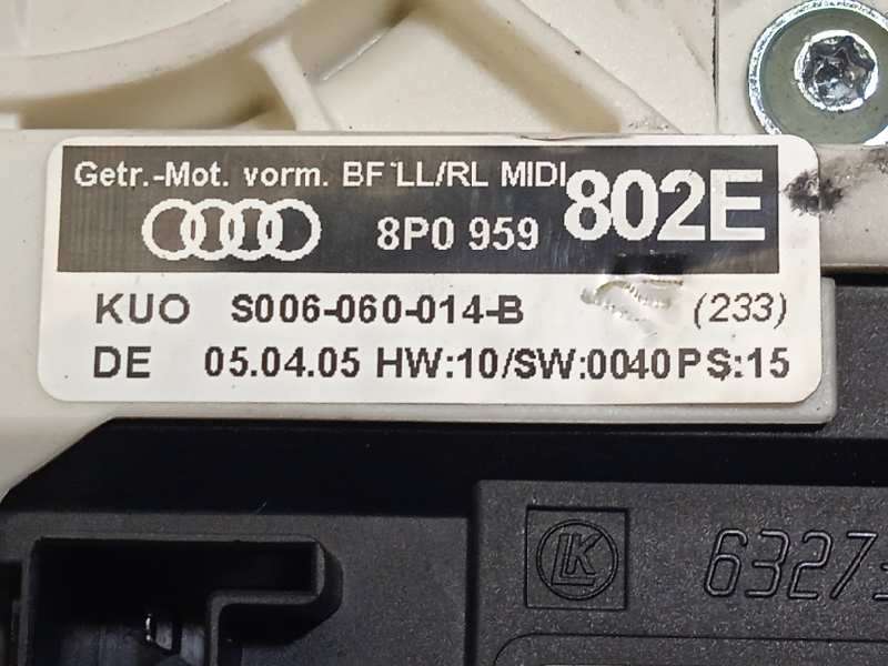 Recambio de elevalunas delantero derecho para audi a3 (8p) 2.0 tdi referencia OEM IAM 8P0959802E - Negro 4