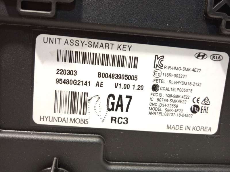 Recambio de modulo electronico para hyundai ioniq (ae) 1.6 gdi hybrid referencia OEM IAM 95480G2141 - Gris 4