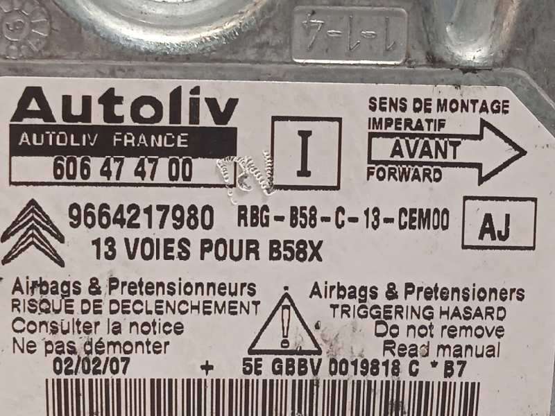 Recambio de centralita airbag para citroën c4 grand picasso 2.0 hdi fap cat (rhr / dw10bted4) referencia OEM IAM 9664217980 6064 4