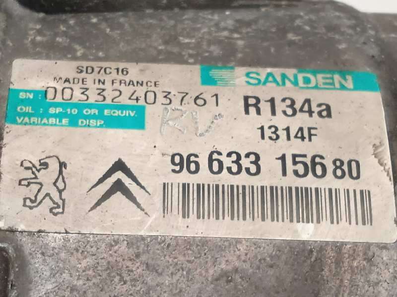 Recambio de compresor aire acondicionado para peugeot 407 st sport pack referencia OEM IAM 9663315680 - Negro 5