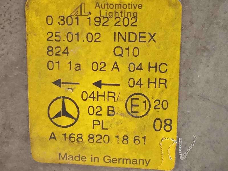 Recambio de faro derecho para mercedes-benz clase a (w168) 160 l (168.133) referencia OEM IAM A1688201861  0301192202 - Verde 5