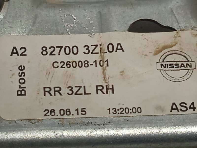 Recambio de elevalunas trasero derecho para nissan pulsar (c13) acenta referencia OEM IAM 827003ZL0A - Gris 4